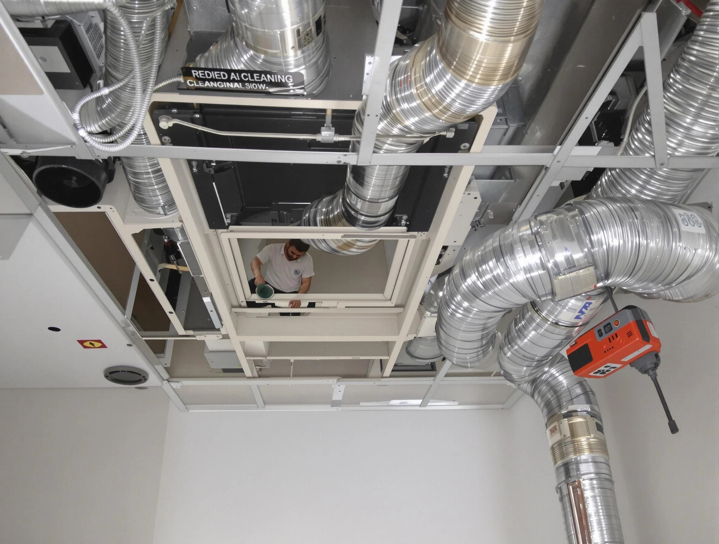 Palmetto Air Duct Cleaning technician performing detailed central duct system cleaning in Palmetto