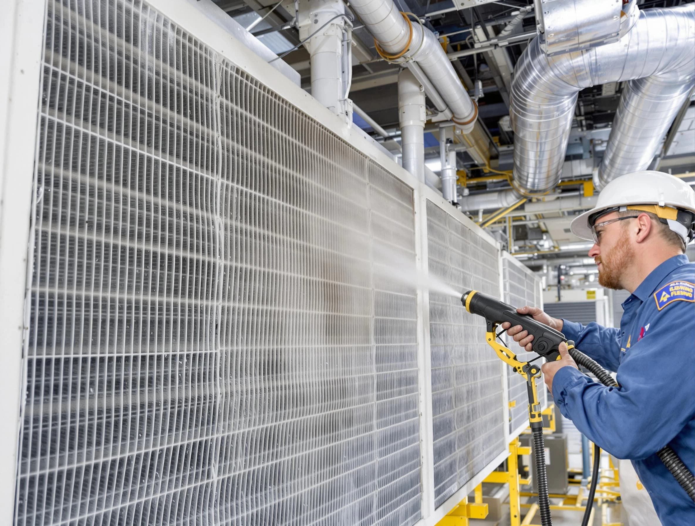 Professional commercial coil cleaning by Palmetto Air Duct Cleaning in Palmetto