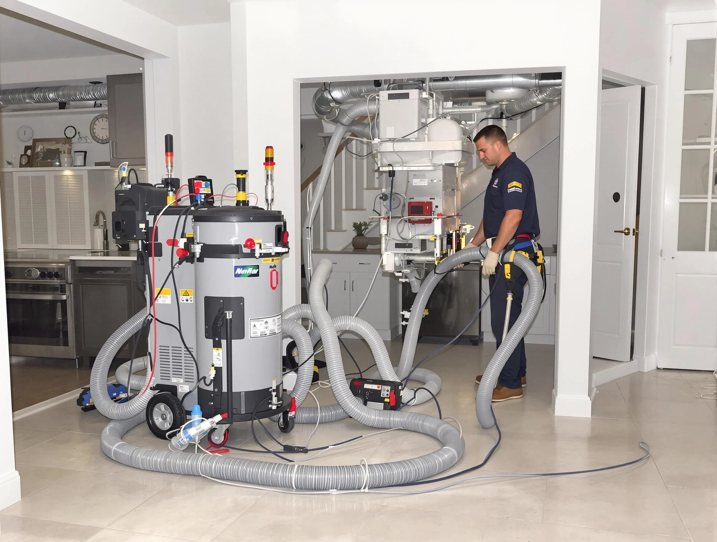 Palmetto Air Duct Cleaning technician operating negative pressure cleaning equipment for thorough duct maintenance in Palmetto