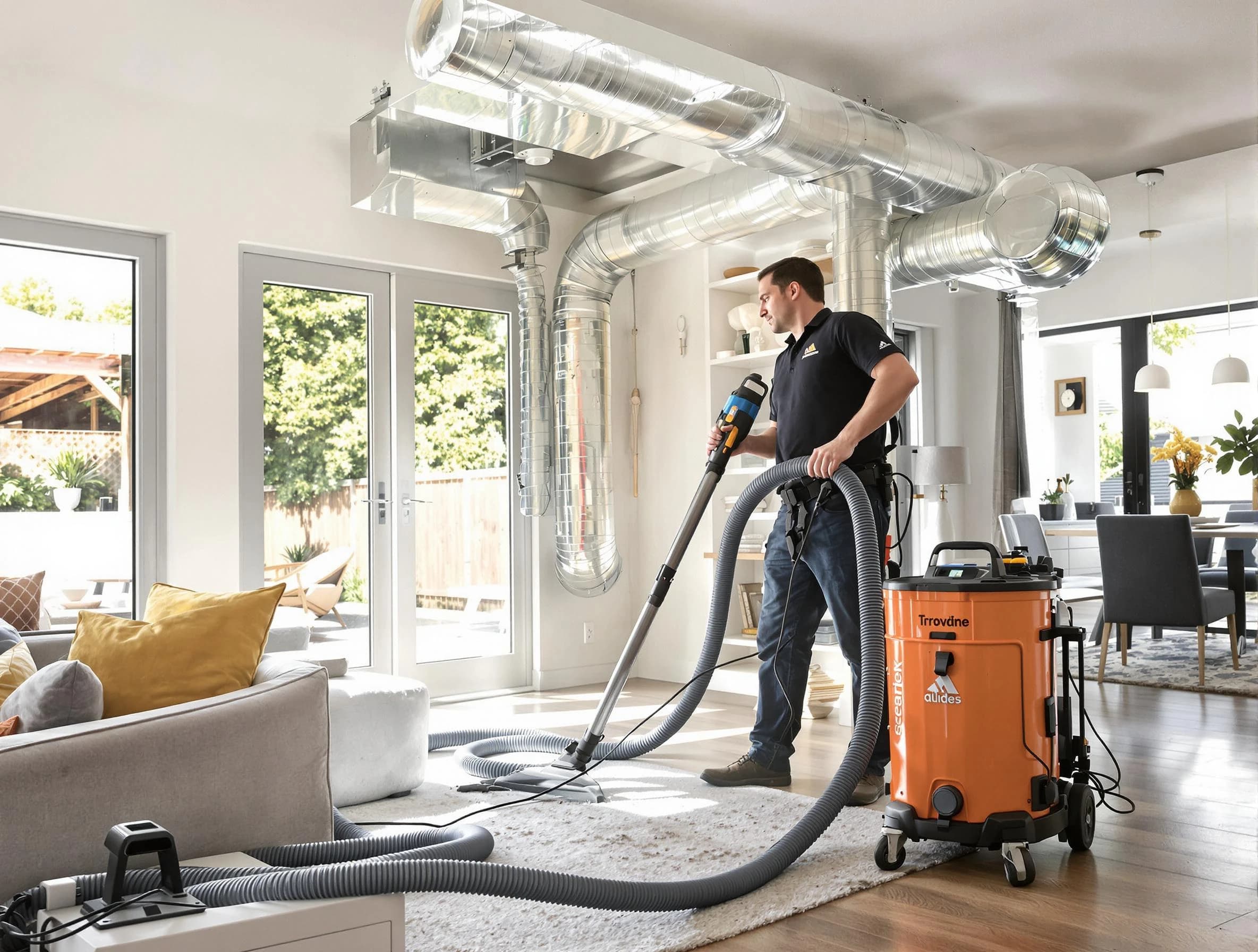 Palmetto Air Duct Cleaning specialist performing thorough residential duct cleaning using advanced equipment in Palmetto