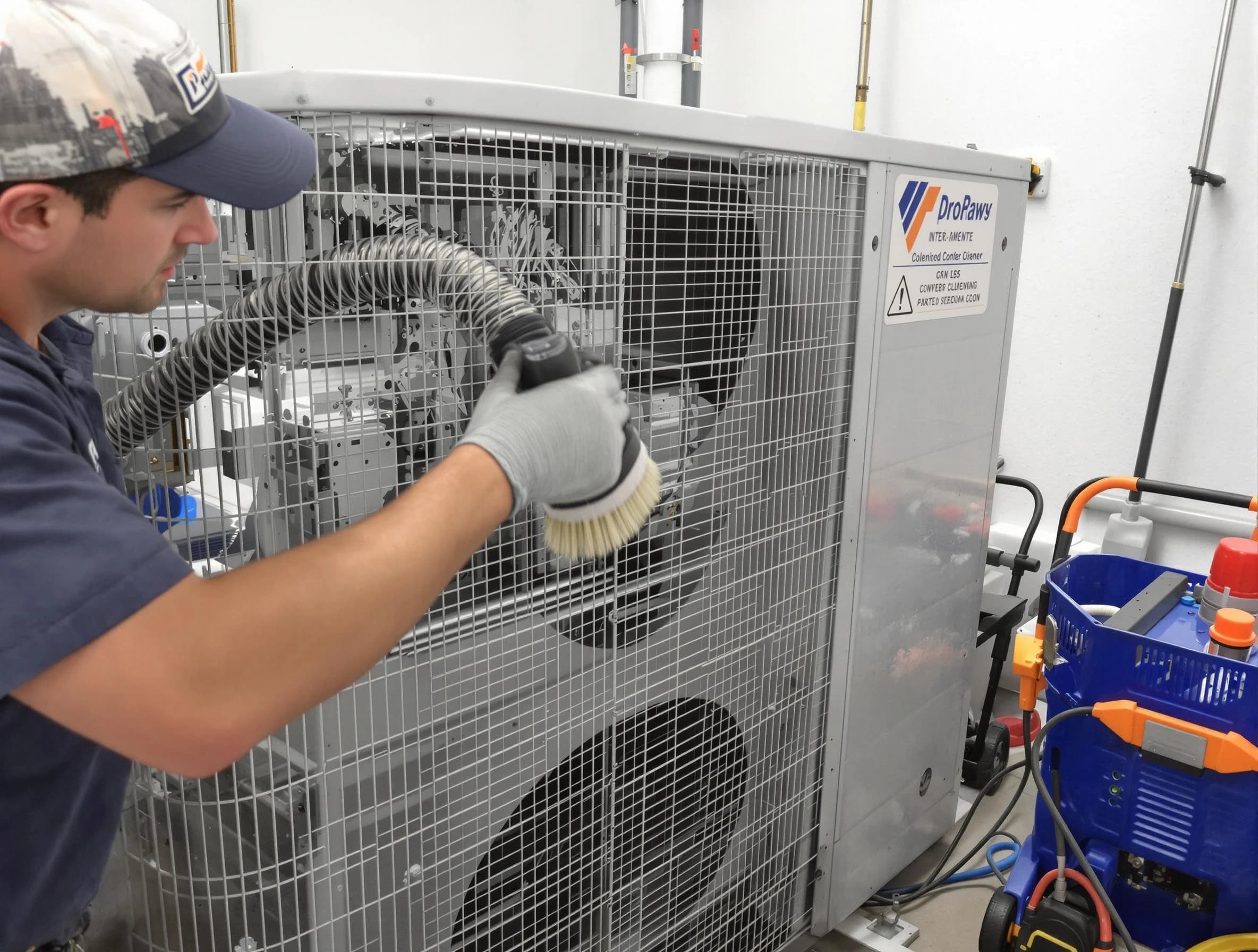 Palmetto Air Duct Cleaning specialist performing precision AC coil cleaning for improved system performance in Palmetto