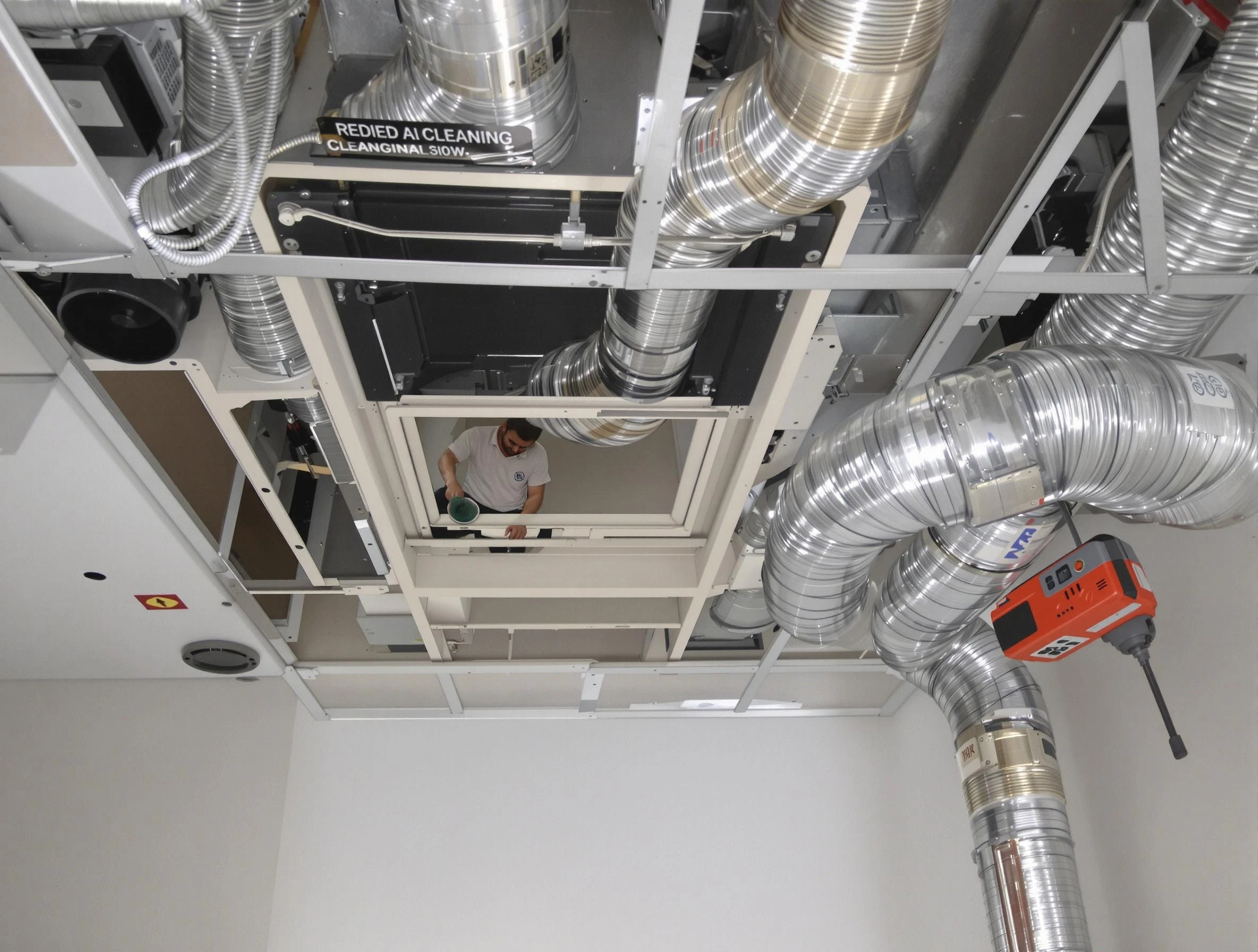 Palmetto Air Duct Cleaning technician performing detailed central duct system cleaning in Palmetto